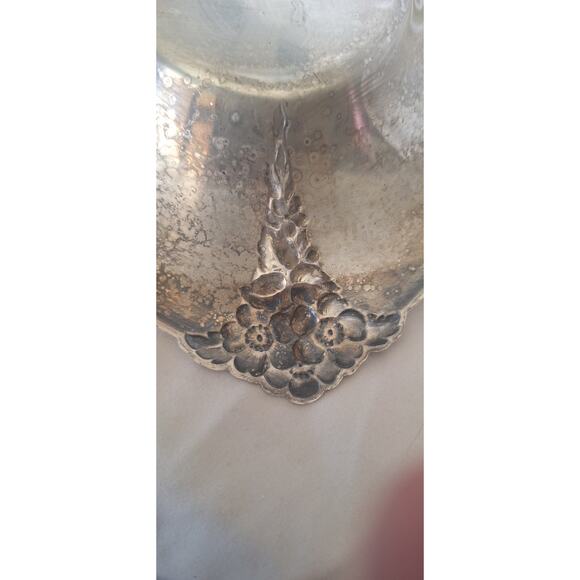 Webster Wilcox International Silverplate Floral Oval Serving Tray 13x7.5 - Picture 6 of 9